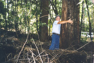 Eric Isaacs with  old tree